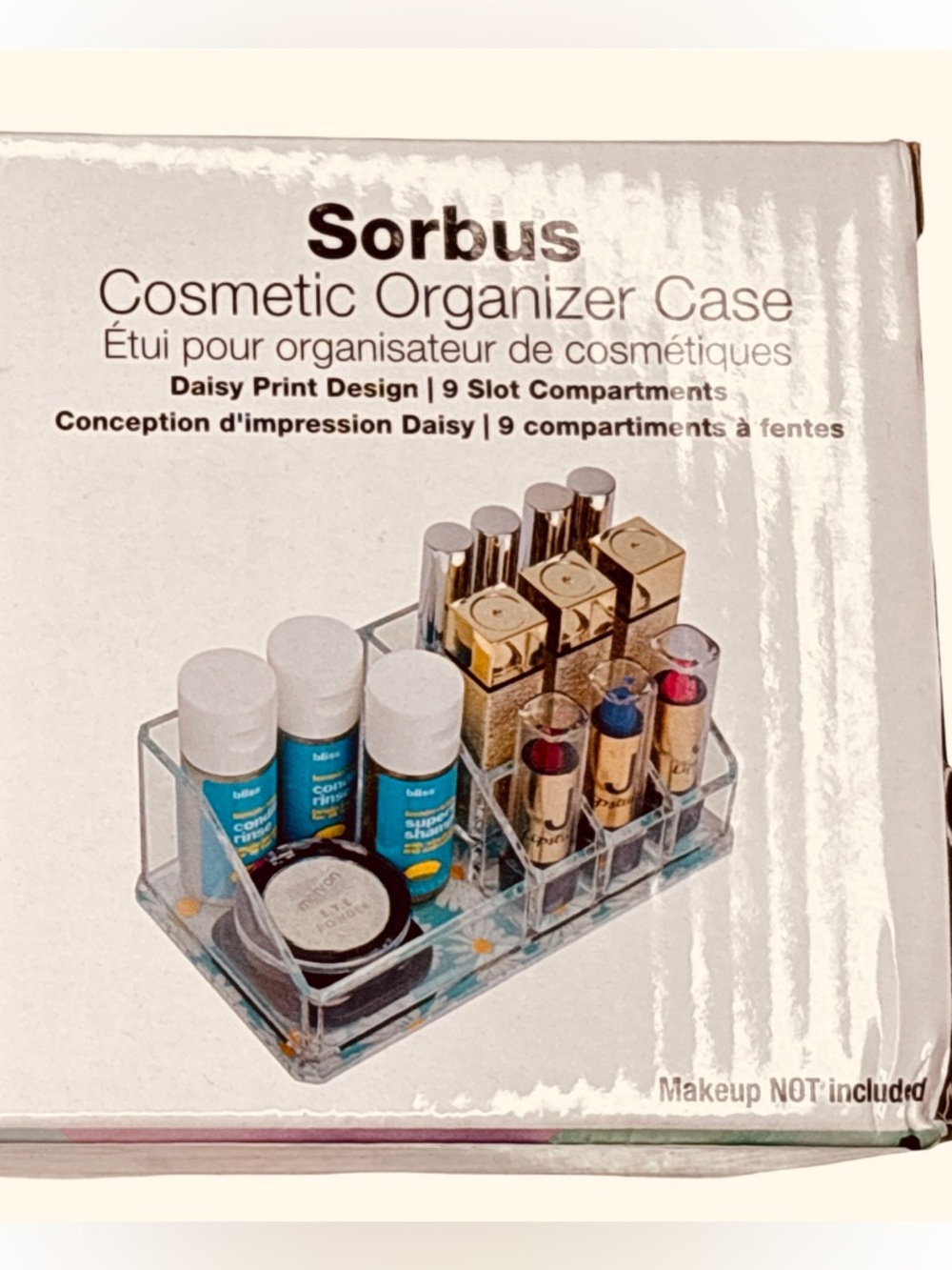 Sorbsus Daisy Print Clear Acrylic Organizer New - Picture 5 of 7